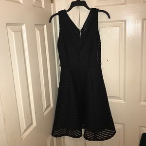 Black Chevron Winter Formal Dress